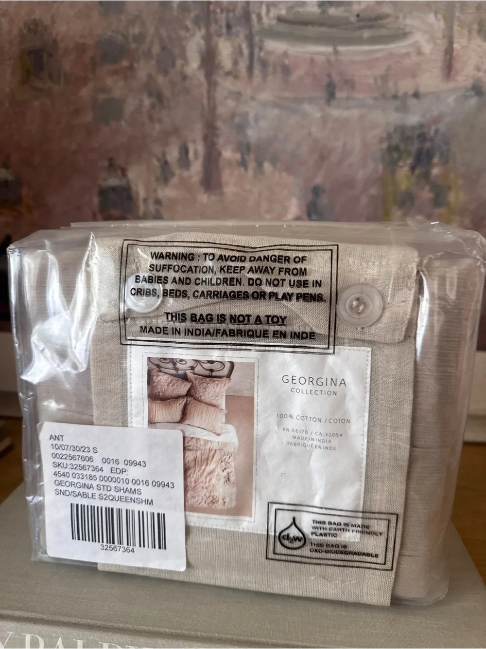 NWT Anthropologie Georgina Ruffled Decorative Pillow - Pair of Standard Shams